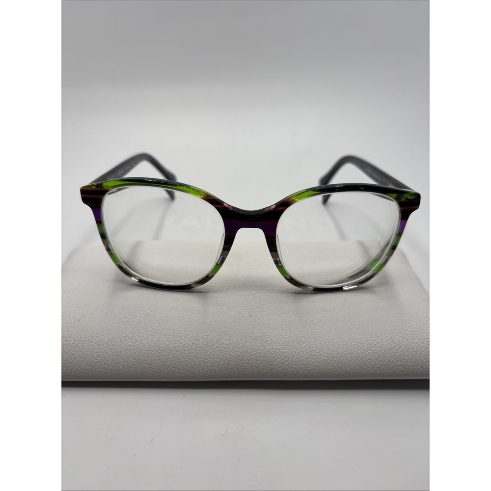 Outspoken Nederland OM1628 C1 Eyeglass Frames 50-19-135mm Green Striped #466
